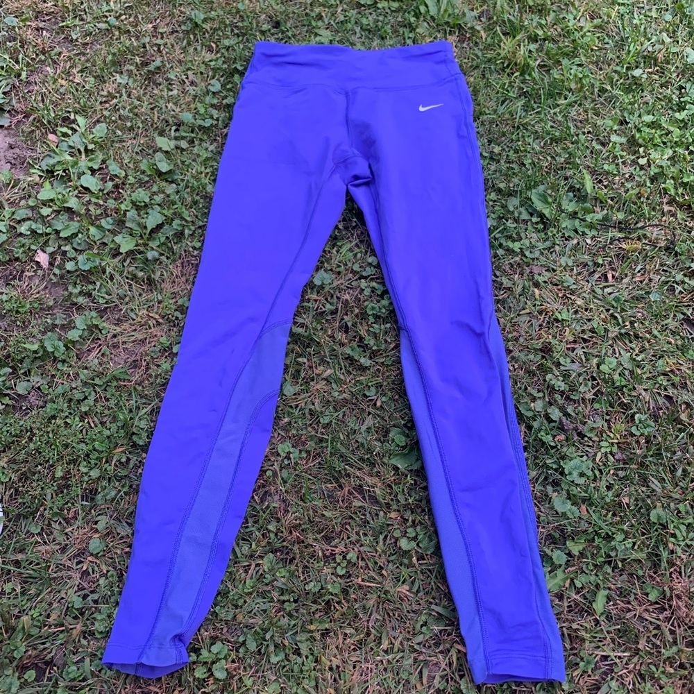 Nike purple blue workout leggings small